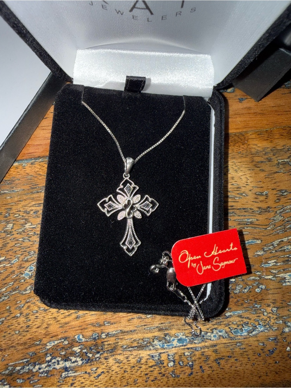 Open Hearts Family by Jane Seymour™  Cross Pendant in Sterling Silver